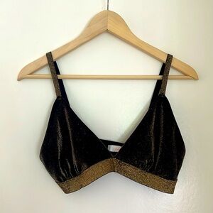 NWOT Colsie Bralette - Shimmer Gold - Women’s Large